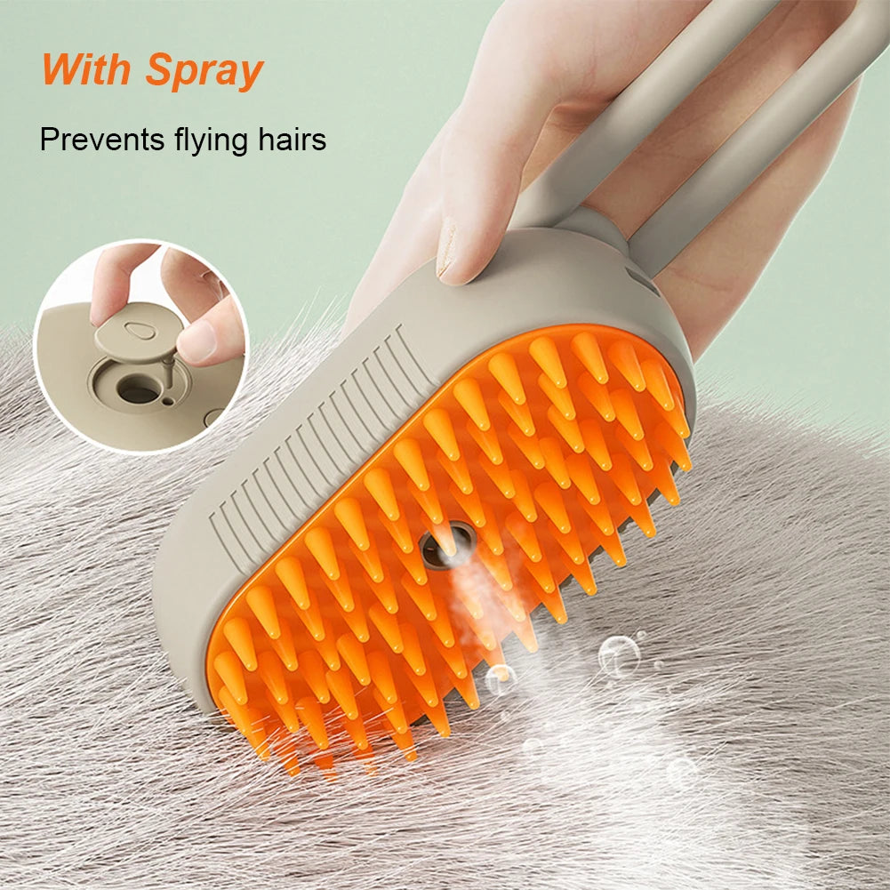 Zenvyra™ 3-in-1 Pet Steam Grooming Brush