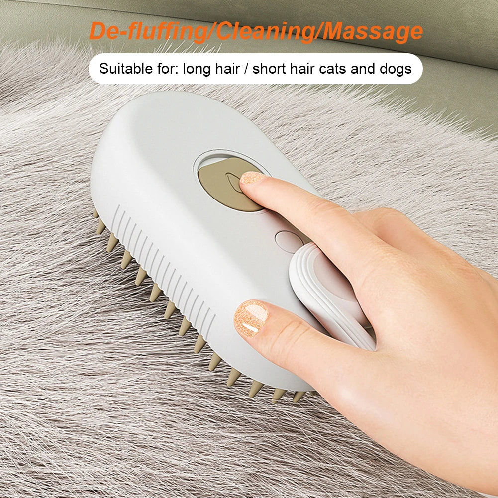 Zenvyra™ 3-in-1 Pet Steam Grooming Brush